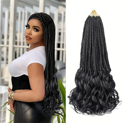 French Curl Crochet Braids 1 Pack Pre Looped Goddess Box Braids