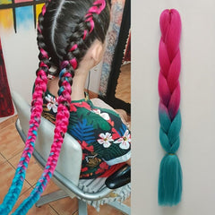 Ombre Long Synthetic Hair Braid Dreadlocks Wig for Women 55-88 cm