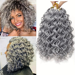 Ombre Long Curly Wavy Hair Extensions Synthetic Crochet Hair Extensions