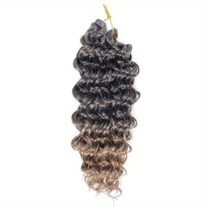 Ombre Long Curly Wavy Hair Extensions Synthetic Crochet Hair Extensions