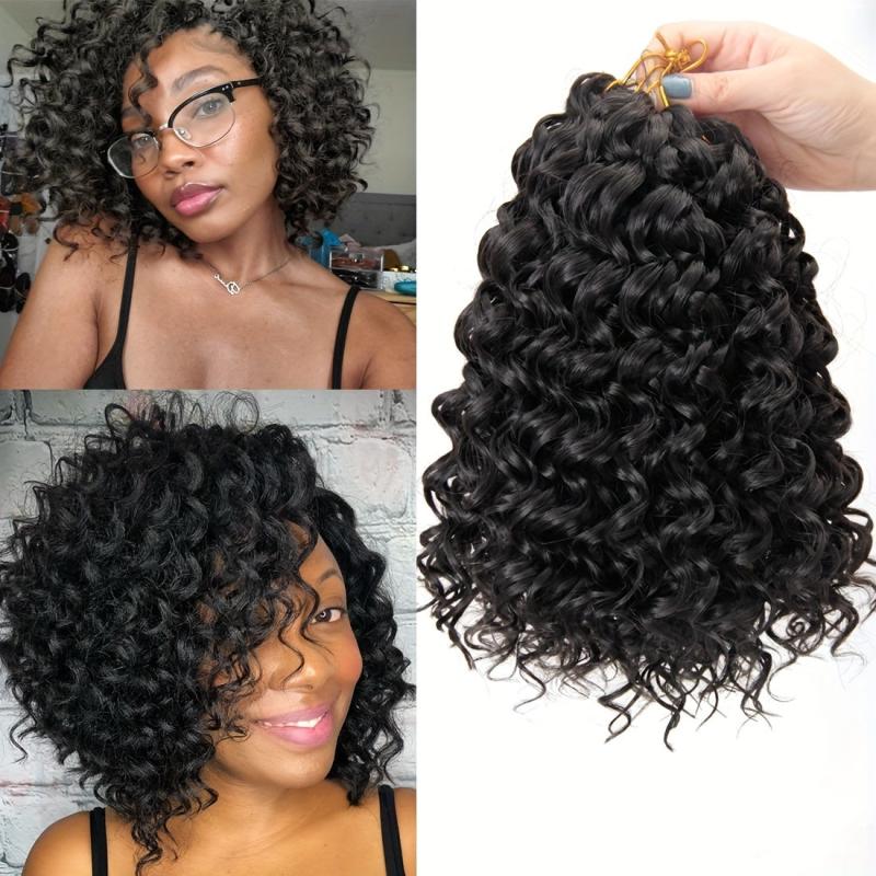 Ombre Long Curly Wavy Hair Extensions Synthetic Crochet Hair Extensions
