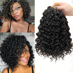 Ombre Long Curly Wavy Hair Extensions Synthetic Crochet Hair Extensions