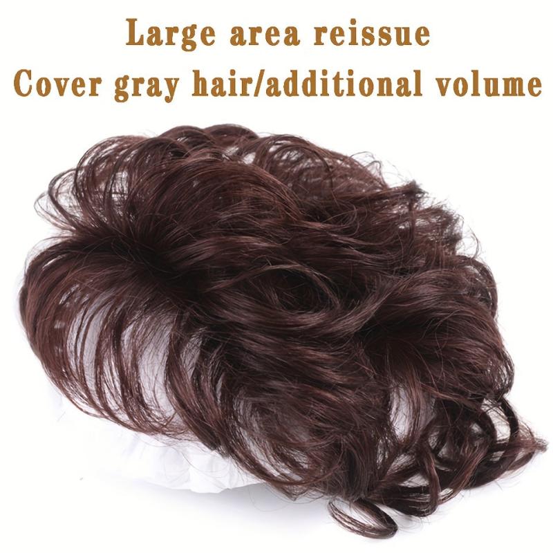 Invisible Curly Hair Topper with Bangs Clip In Hair Piece