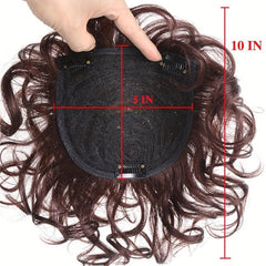 Invisible Curly Hair Topper with Bangs Clip In Hair Piece