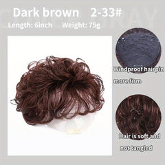 Invisible Curly Hair Topper with Bangs Clip In Hair Piece