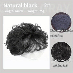 Invisible Curly Hair Topper with Bangs Clip In Hair Piece