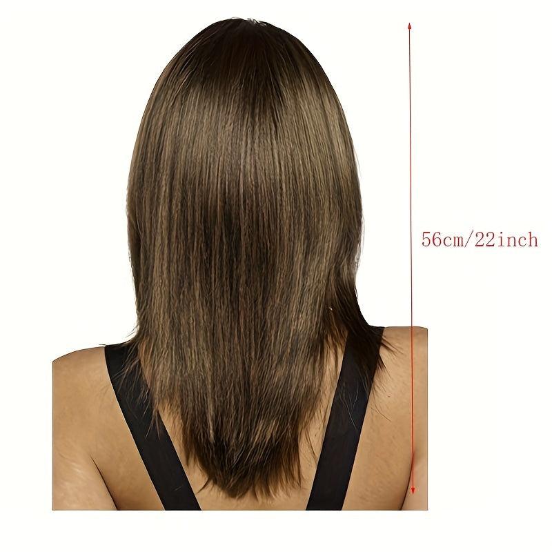 Long Straight Hair Wigs Natural Looking Synthetic Rose Net Daily Party Use
