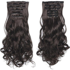 8CM Curly Hair Extension 16 Clips Synthetic Hairpiece Women Clip In Extensions