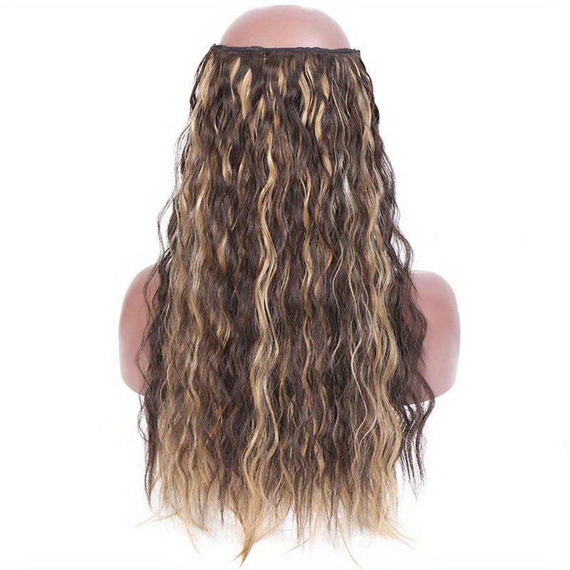 5clips Long Curly Wavy Hair Pieces Synthetic Clip In Hair Extensions