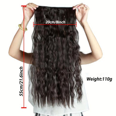 5clips Long Curly Wavy Hair Pieces Synthetic Clip In Hair Extensions
