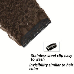 5clips Long Curly Wavy Hair Pieces Synthetic Clip In Hair Extensions
