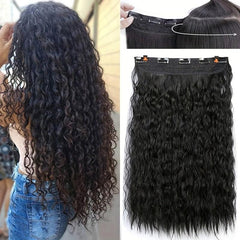 5clips Long Curly Wavy Hair Pieces Synthetic Clip In Hair Extensions