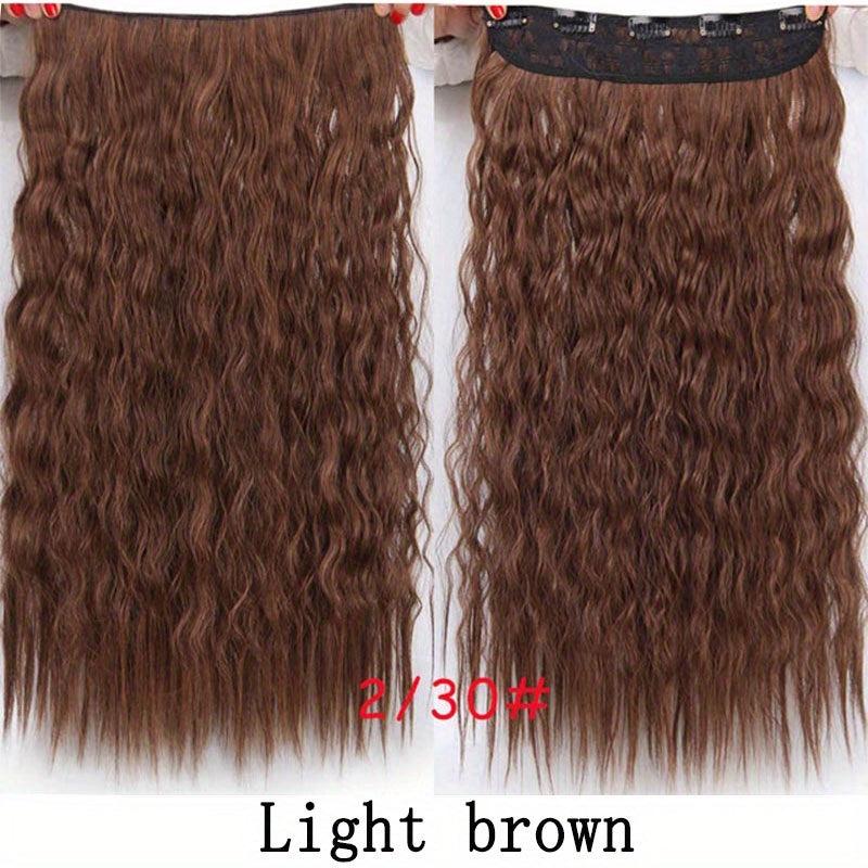 5clips Long Curly Wavy Hair Pieces Synthetic Clip In Hair Extensions