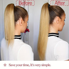 Long Straight Clip Tail Wig Ponytail Women Wig Synthetic Ponytail