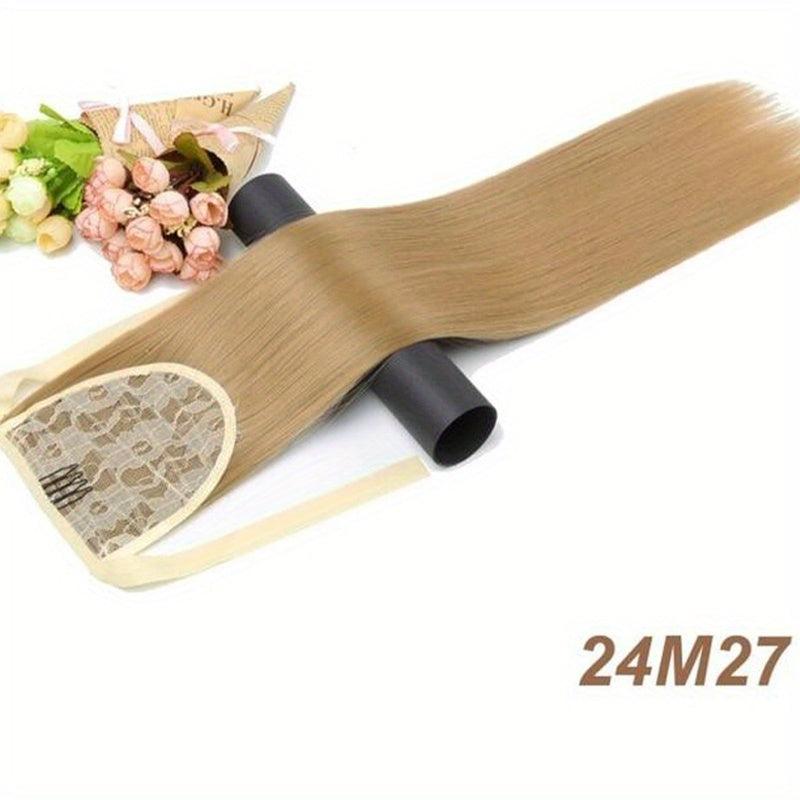 Long Straight Clip Tail Wig Ponytail Women Wig Synthetic Ponytail