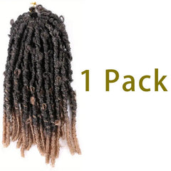 6pack 14inch Butterfly Locs Crochet Hair Distressed Faux Locs Hair Extension