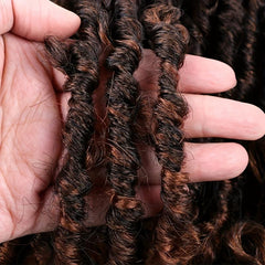 6pack 14inch Butterfly Locs Crochet Hair Distressed Faux Locs Hair Extension