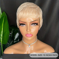 10 16 Cm Short Synthetic Hair Pixie Wigs with Bangs