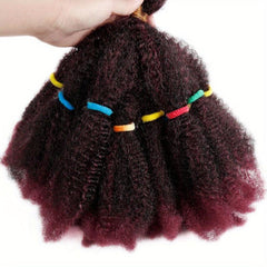Afro Kinky Hair Bulk Crochet Hair Extensions 99J