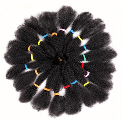 Afro Kinky Hair Bulk Crochet Hair Extensions 99J