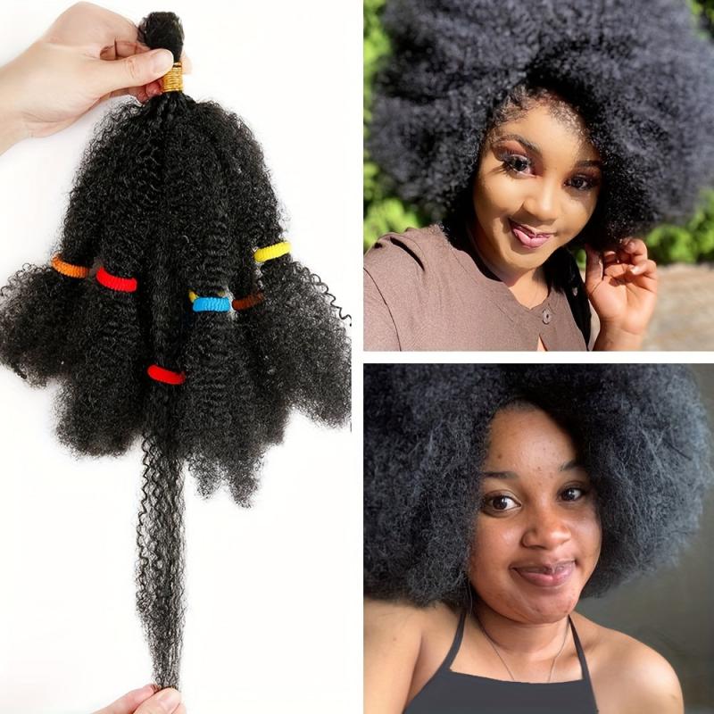 Afro Kinky Hair Bulk Crochet Hair Extensions 99J