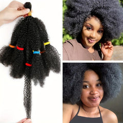 Afro Kinky Hair Bulk Crochet Hair Extensions 99J