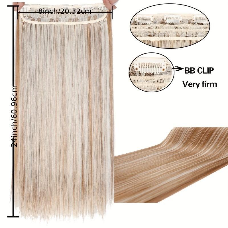 5clips Long Wavy Hair Pieces Synthetic Clip In Hair Extensions