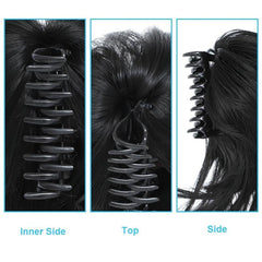 Messy Claw Ponytail For Women Straight Short High Ponytail Extension