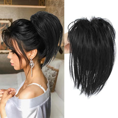 Messy Claw Ponytail For Women Straight Short High Ponytail Extension