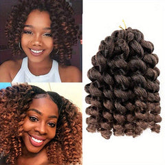 3 Packs Jamaican Bounce Crochet Hair Extensions Short Synthetic Ringlet