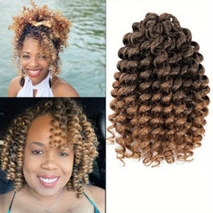 3 Packs Jamaican Bounce Crochet Hair Extensions Short Synthetic Ringlet