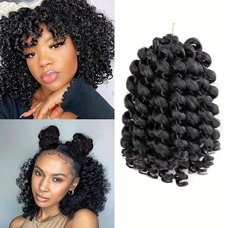 3 Packs Jamaican Bounce Crochet Hair Extensions Short Synthetic Ringlet