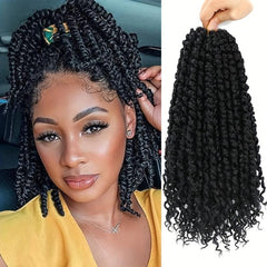 3packs Pre-twisted Crochet Hair 4 Cm Passion Twists Ombre Brown Burgundy