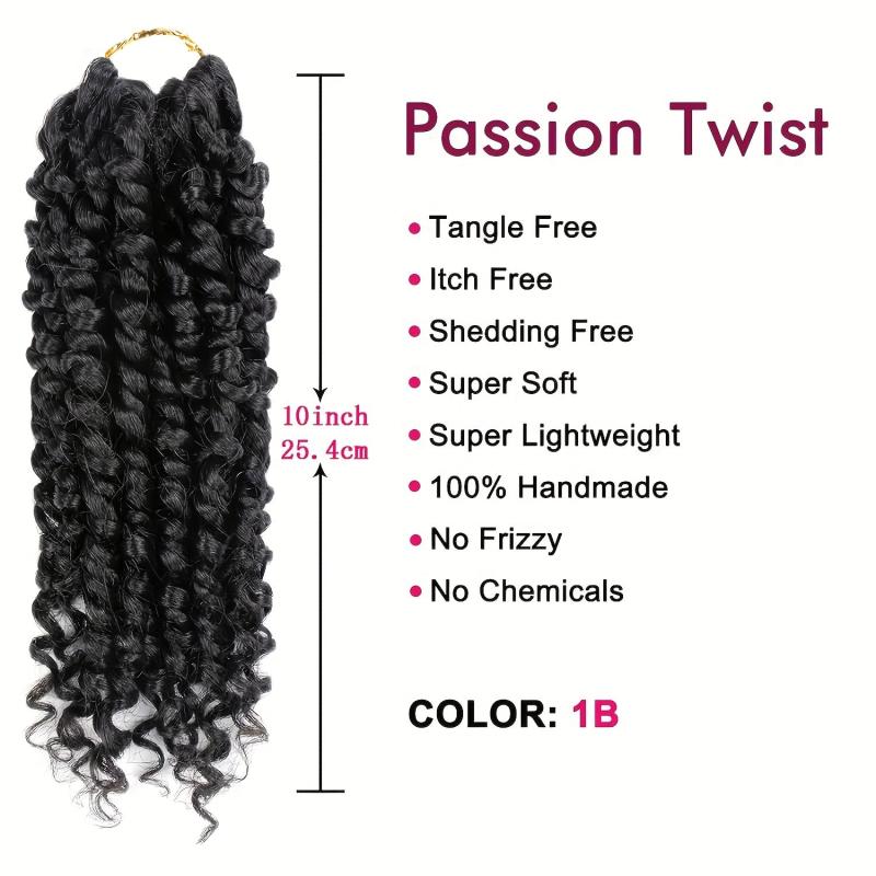 3packs Pre-twisted Crochet Hair 4 Cm Passion Twists Ombre Brown Burgundy