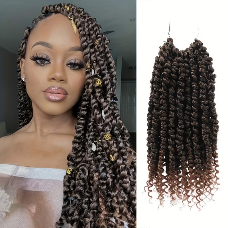 3packs Pre-twisted Crochet Hair 4 Cm Passion Twists Ombre Brown Burgundy