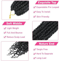 3packs Pre-twisted Crochet Hair 4 Cm Passion Twists Ombre Brown Burgundy