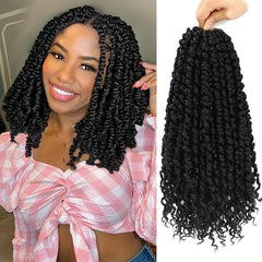 3packs Pre-twisted Crochet Hair 4 Cm Passion Twists Ombre Brown Burgundy