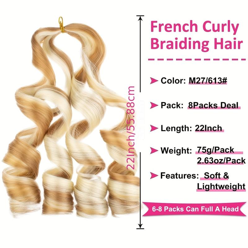 Pre Stretched Curly Braiding Hair 55-88 cm for Women