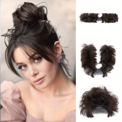 Blonde Messy Bun Hair Piece Side Comb Clip In Hair Bun Hairpiece Synthetic Hair
