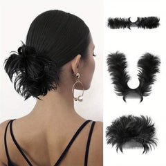 Blonde Messy Bun Hair Piece Side Comb Clip In Hair Bun Hairpiece Synthetic Hair