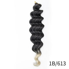 Ombre Deep Wave Crochet Extension Wig Soft & Natural-Looking Long Curly Hair