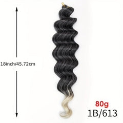 Ombre Deep Wave Crochet Extension Wig Soft & Natural-Looking Long Curly Hair
