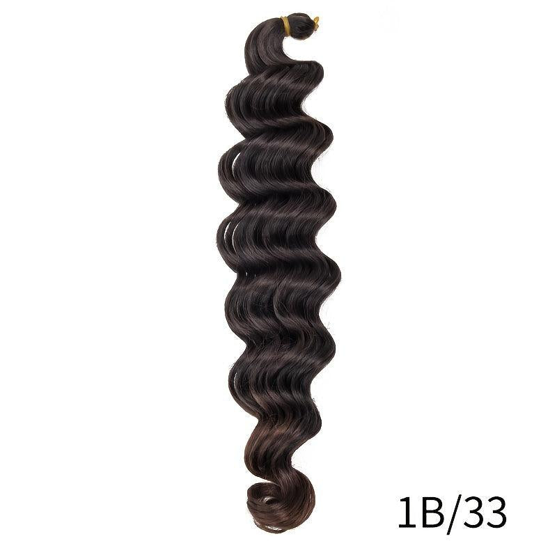 Ombre Deep Wave Crochet Extension Wig Soft & Natural-Looking Long Curly Hair