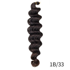 Ombre Deep Wave Crochet Extension Wig Soft & Natural-Looking Long Curly Hair