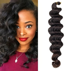 Ombre Deep Wave Crochet Extension Wig Soft & Natural-Looking Long Curly Hair