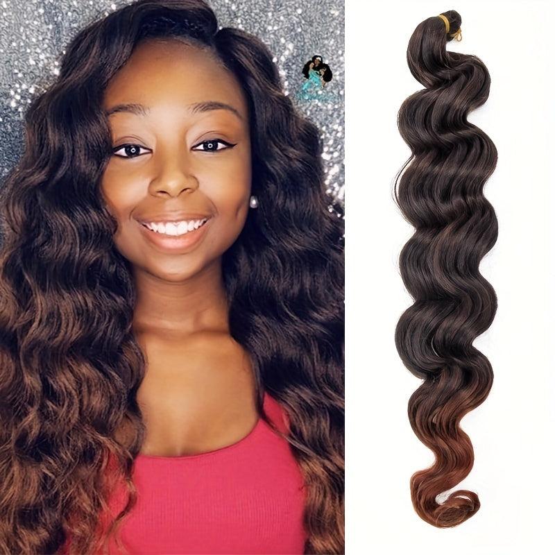 Ombre Deep Wave Crochet Extension Wig Soft & Natural-Looking Long Curly Hair