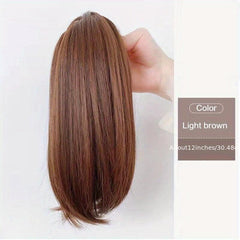 Short Micro Curl Clip Ponytail Inner Buckle High Claw Ponytail