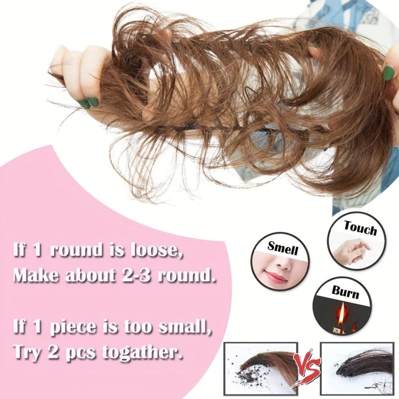 Messy Donut Hair Buns Updo Chignon with Elastic Hair Rope for Women