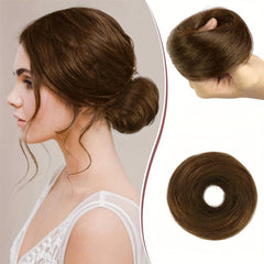 Messy Donut Hair Buns Updo Chignon with Elastic Hair Rope for Women