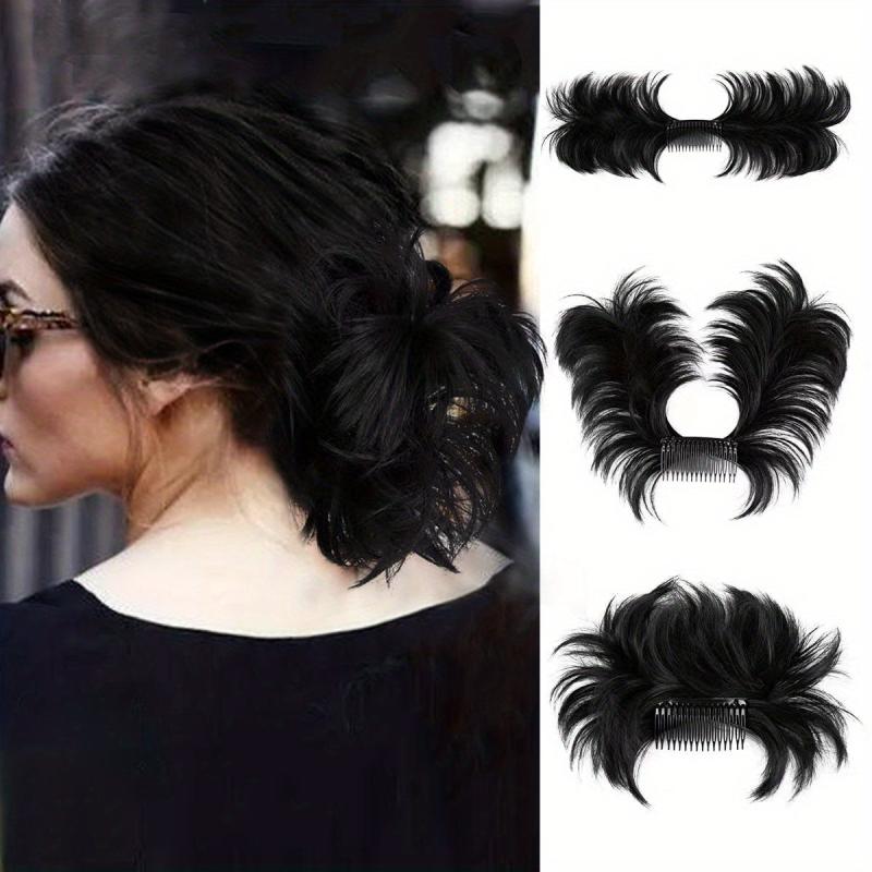 Curly Synthetic Hair Messy Bun Clip In Chignon for Women